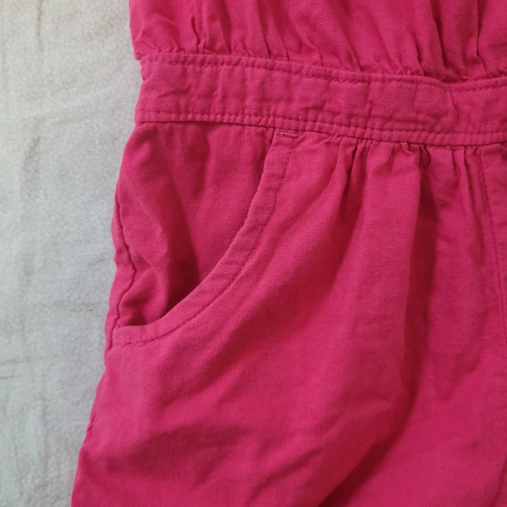 Cherokee Pink Ruffled Romper Jumpsuit, Girls 5t - Picture 2 of 8